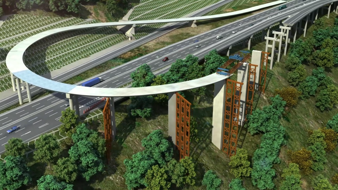 高速公路工程施工动画