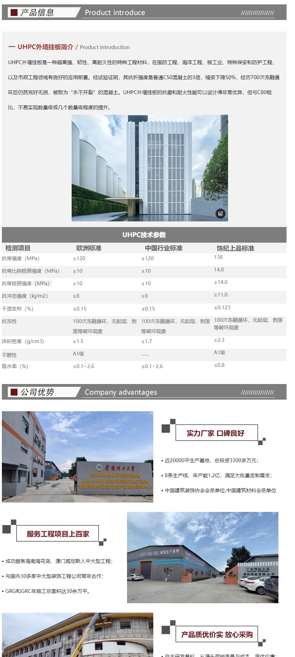 UHPC外墙挂板
