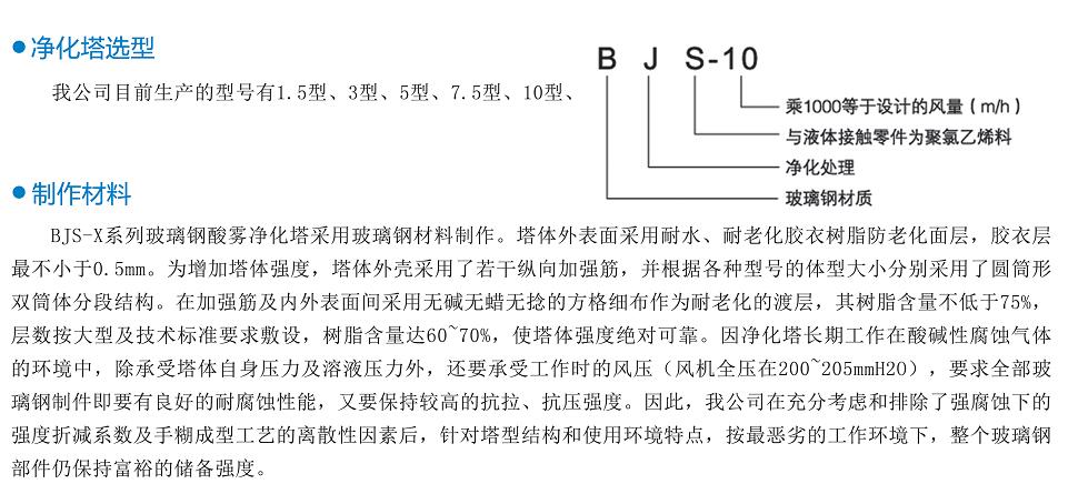 BJS-X型酸雾（废气）净化塔