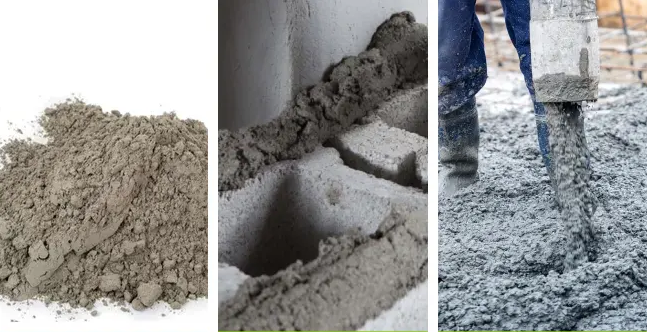 水泥、混凝土和砂浆有什么区别？