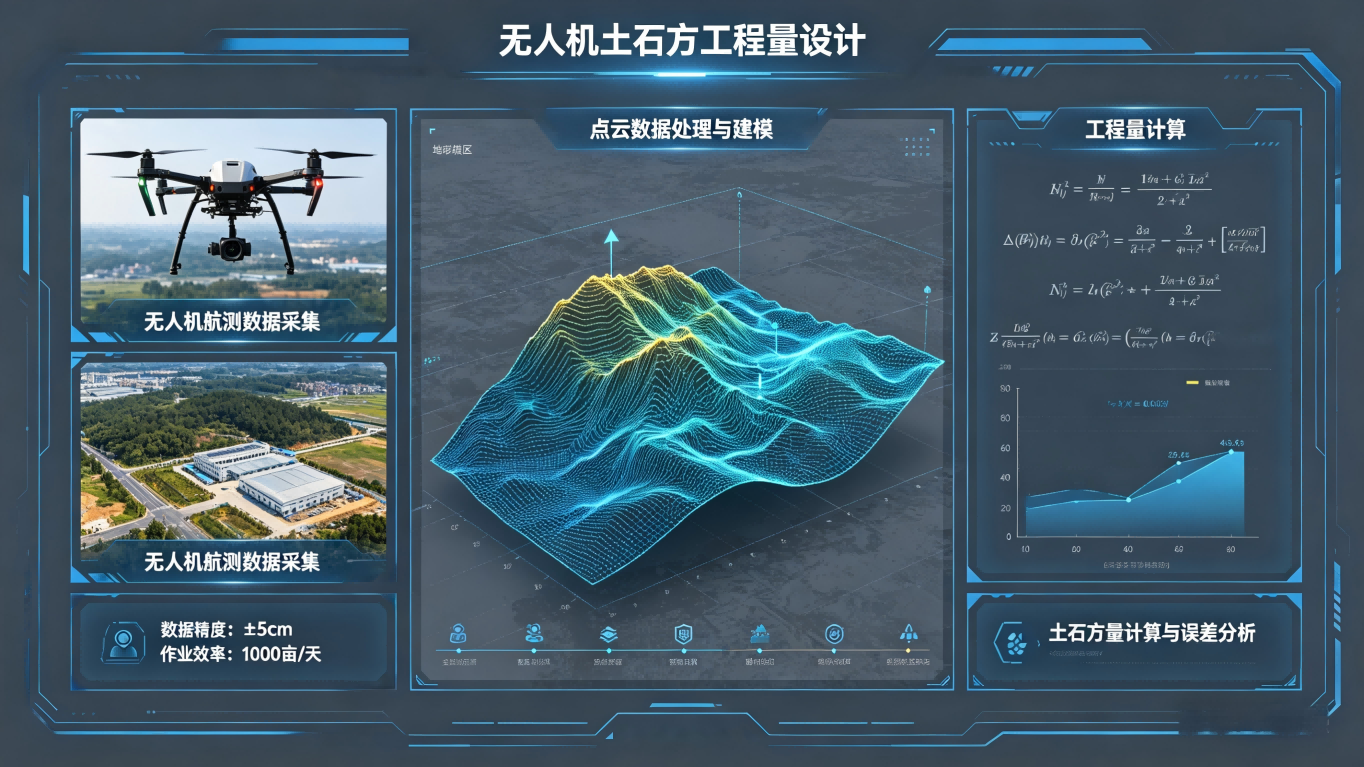 无人机土石方工程量设计