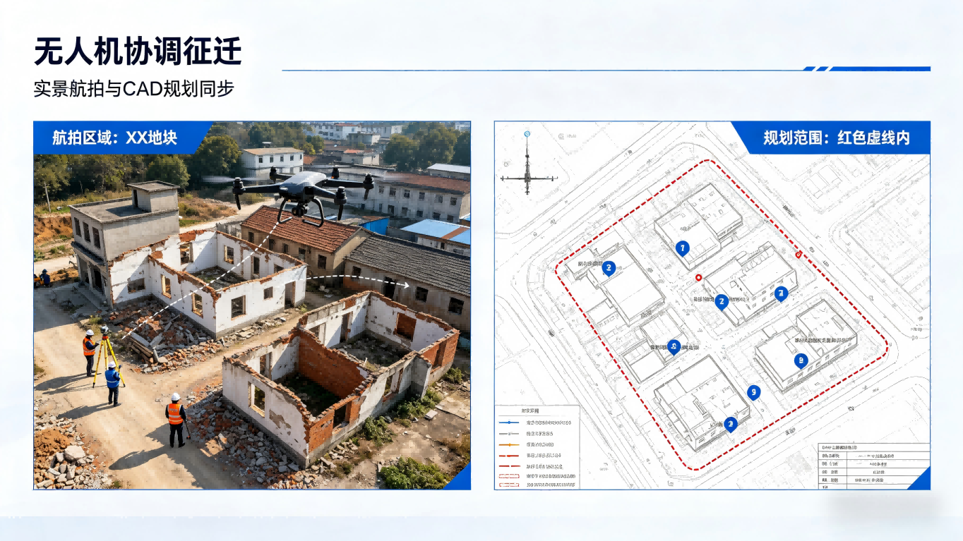 无人机协调征迁（实景+CAD）
