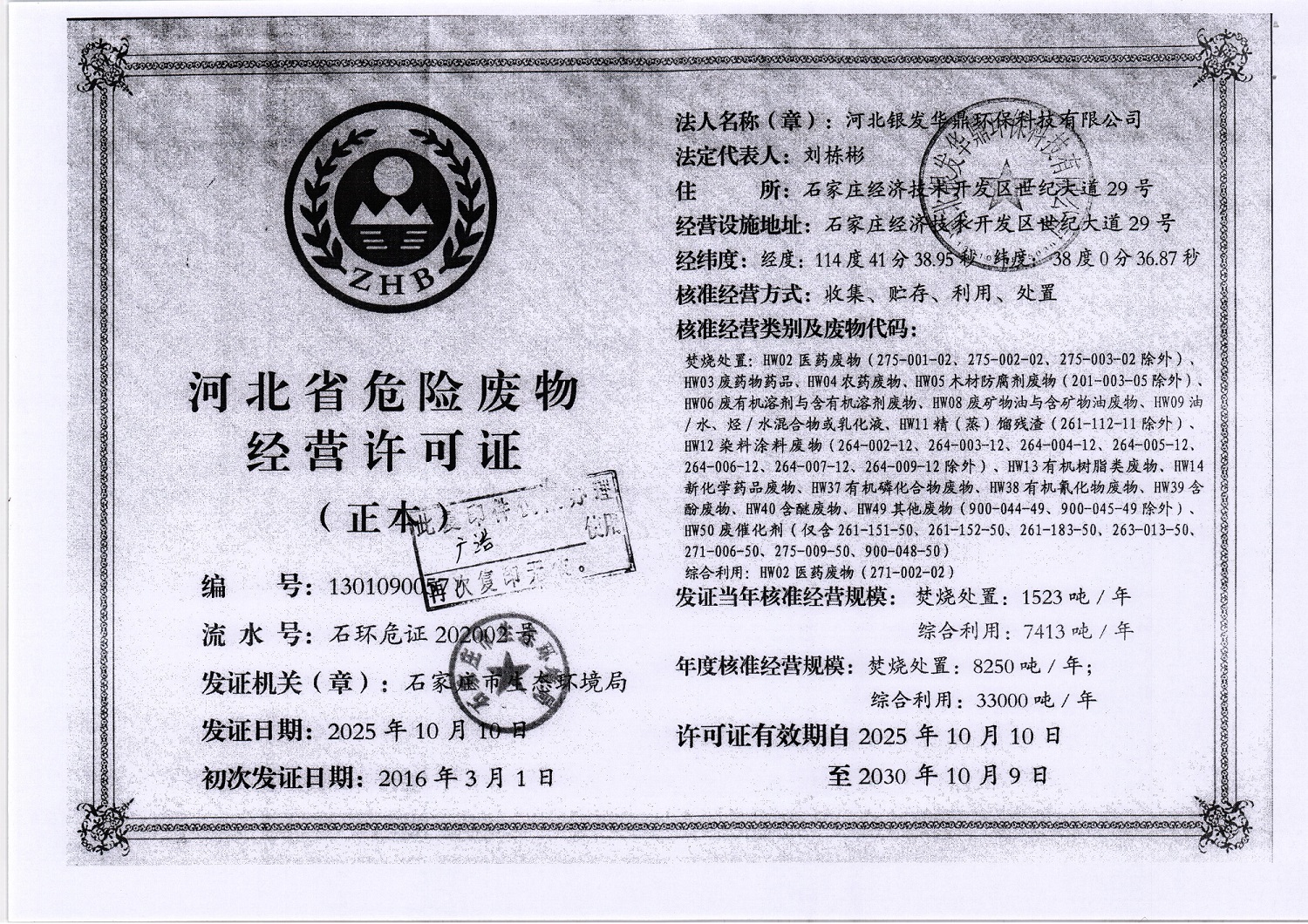供给商节能减排信息公示